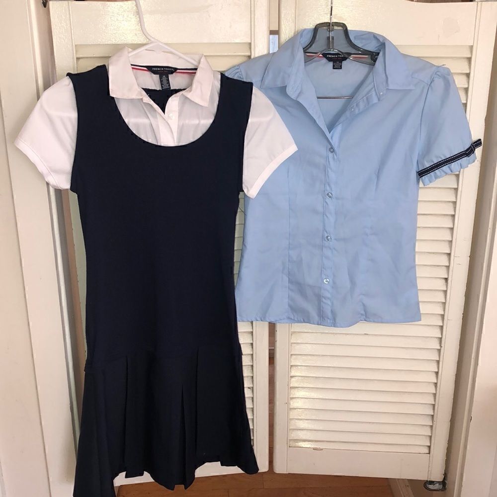 French Toast Crisp School 🏫 Uniform Set Girls Size 14 in French Blue & Navy.